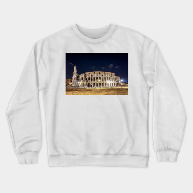 Italy and the Colosseum Crewneck Sweatshirt by anothercoffee